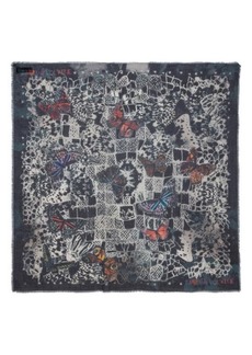 Zadig & Voltaire Kerry Butterfly Lace Square Silk Scarf