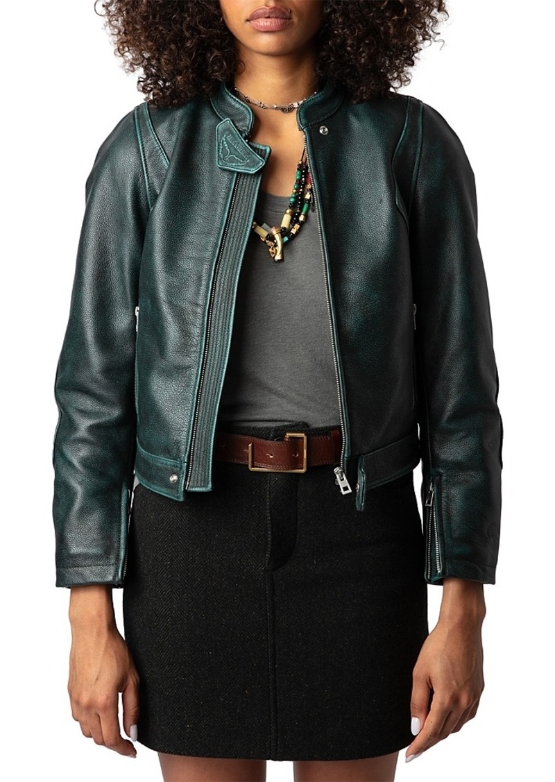 Zadig & Voltaire Loupa Leather Moto Jacket