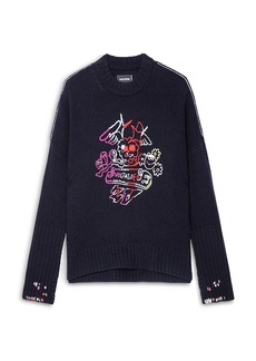 Zadig & Voltaire Malta Core Cho Embroidered Wool Sweater