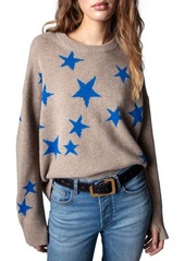 Zadig & Voltaire Marcus Star Cashmere Sweater in Cappuccino at Nordstrom