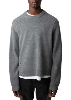 Zadig & Voltaire Marko Wool Distressed Unisex Sweater