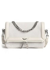 Zadig & Voltaire Nano Rock Suede & Leather Crossbody Bag in Flash at Nordstrom
