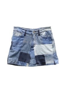 Zadig & Voltaire Patch Work Mini Skirt in Multicolor Cotton Denim