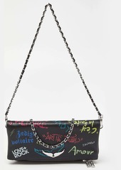 Zadig & Voltaire Printed Leather Rock Foldover Clutch Bag