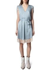 Zadig & Voltaire Raccord Silk Jacquard Dress in Nuage at Nordstrom