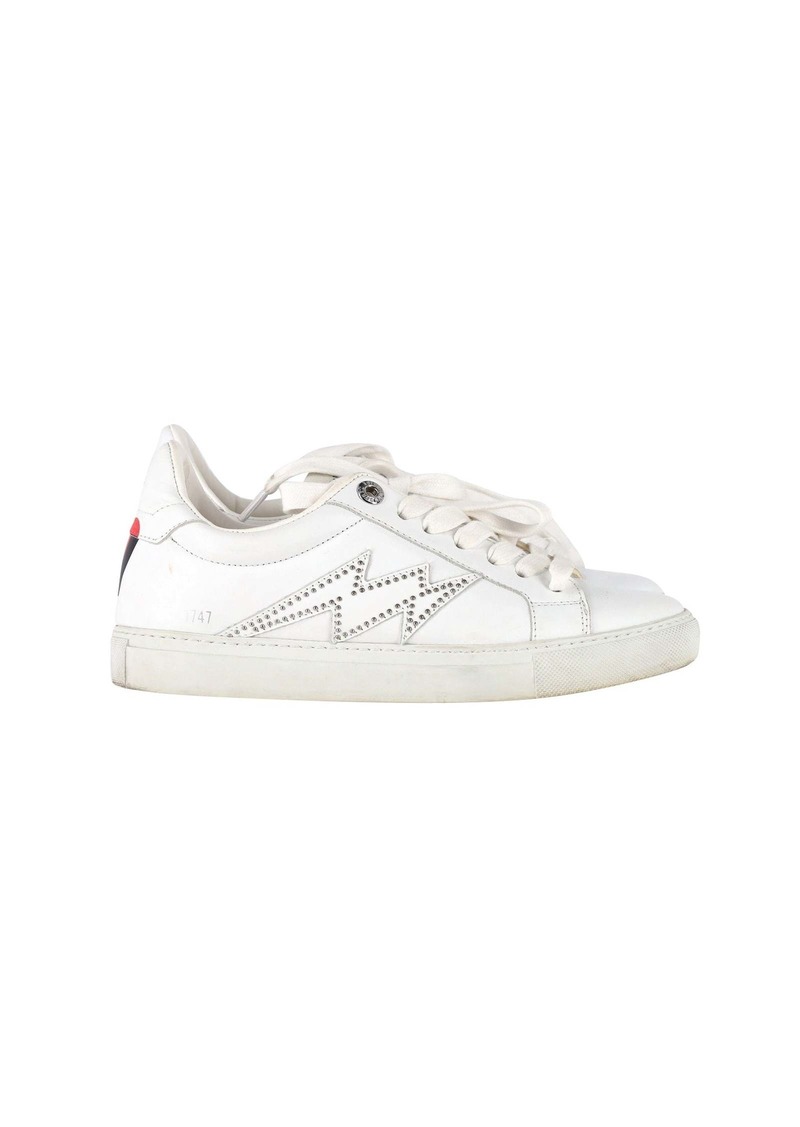 Zadig & Voltaire Rear Logo Low Top Sneakers in White Leather