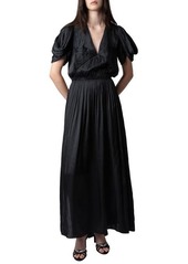 Zadig & Voltaire Reina Satin Maxi Dress