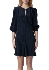 Zadig & Voltaire Rhodri Silk Jacquard Wings Mini Dress