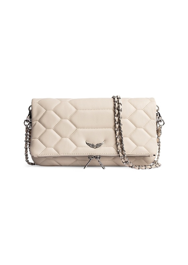 Zadig & Voltaire Rock Flash Quilted Leather Clutch