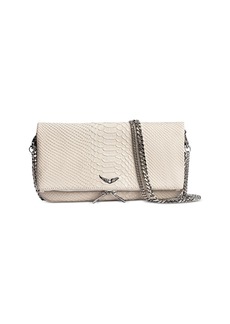 Zadig & Voltaire Rock Savage Flash Embossed Leather Clutch