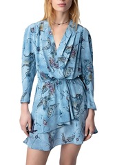 Zadig & Voltaire Rogers Silk Butterfly Print Dress