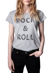 Zadig & Voltaire Skinny Rock & Roll Graphic Tee in Gris Chine/noir at Nordstrom