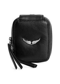 Zadig & Voltaire Swing Your Wings Leather Zip Pouch