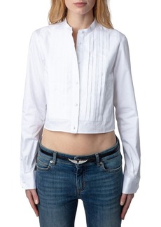 Zadig & Voltaire Theby Pintuck Button-Up Shirt