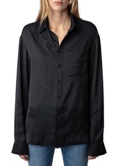 Zadig & Voltaire Tyrone Satin Button-Up Shirt
