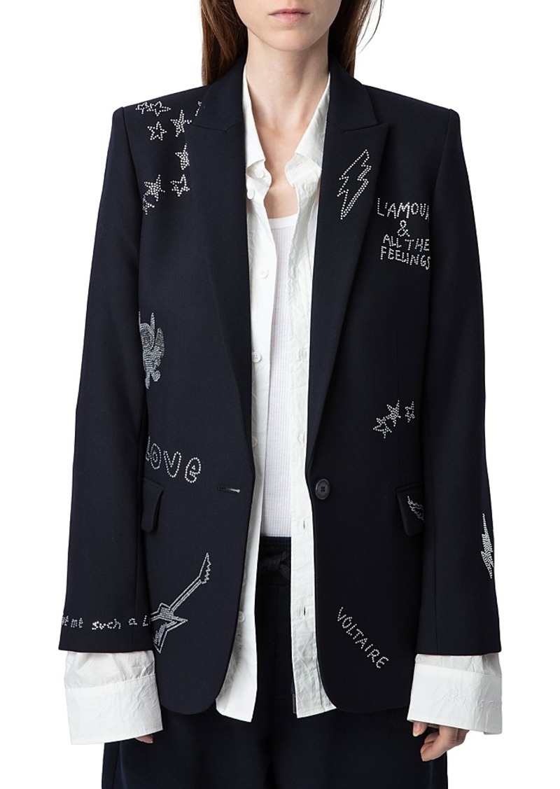 Zadig & Voltaire Valse Embellished Blazer