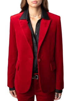 Zadig & Voltaire Vavy Velvet Blazer