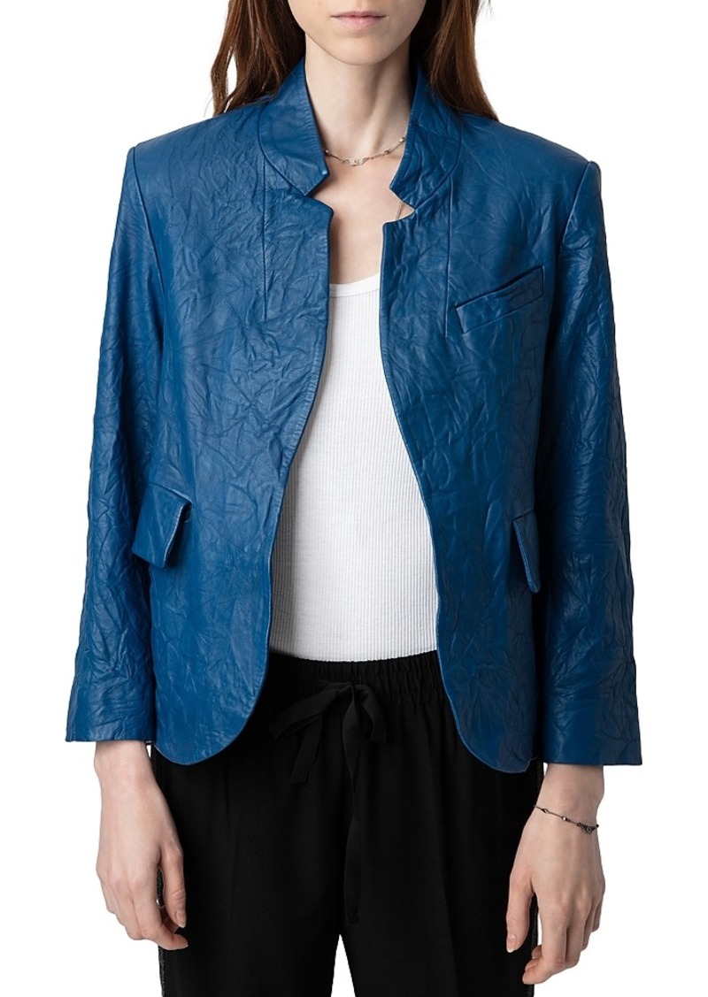 Zadig & Voltaire Verys Crinkled Leather Jacket