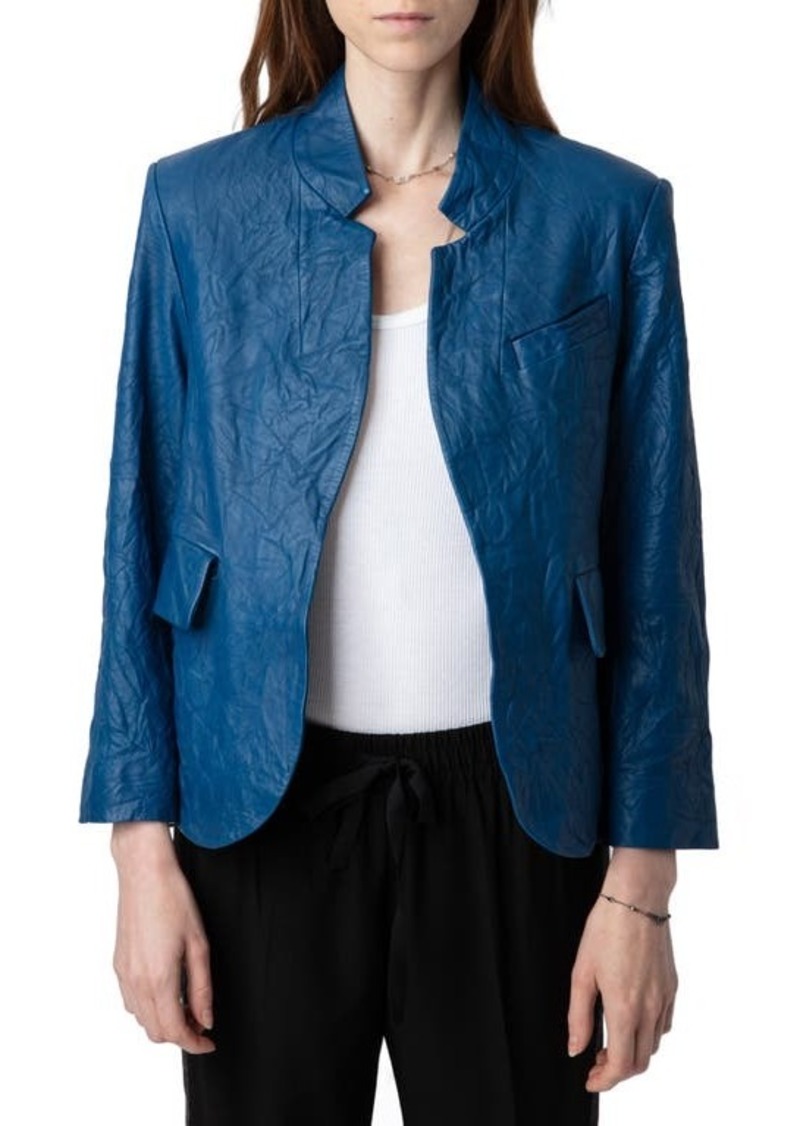 Zadig & Voltaire Verys Crumpled Leather Jacket
