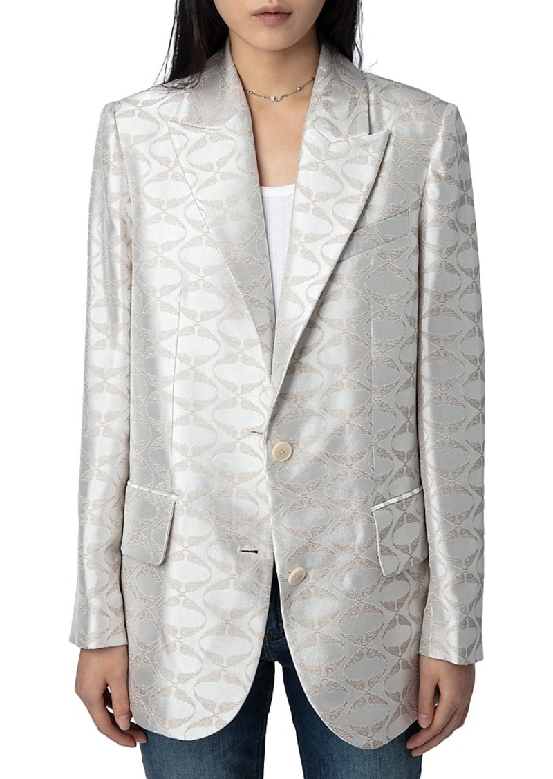 Zadig & Voltaire Vicka Jacquard Wings Blazer