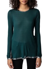 Zadig & Voltaire Willy Foil Top in Peacock at Nordstrom