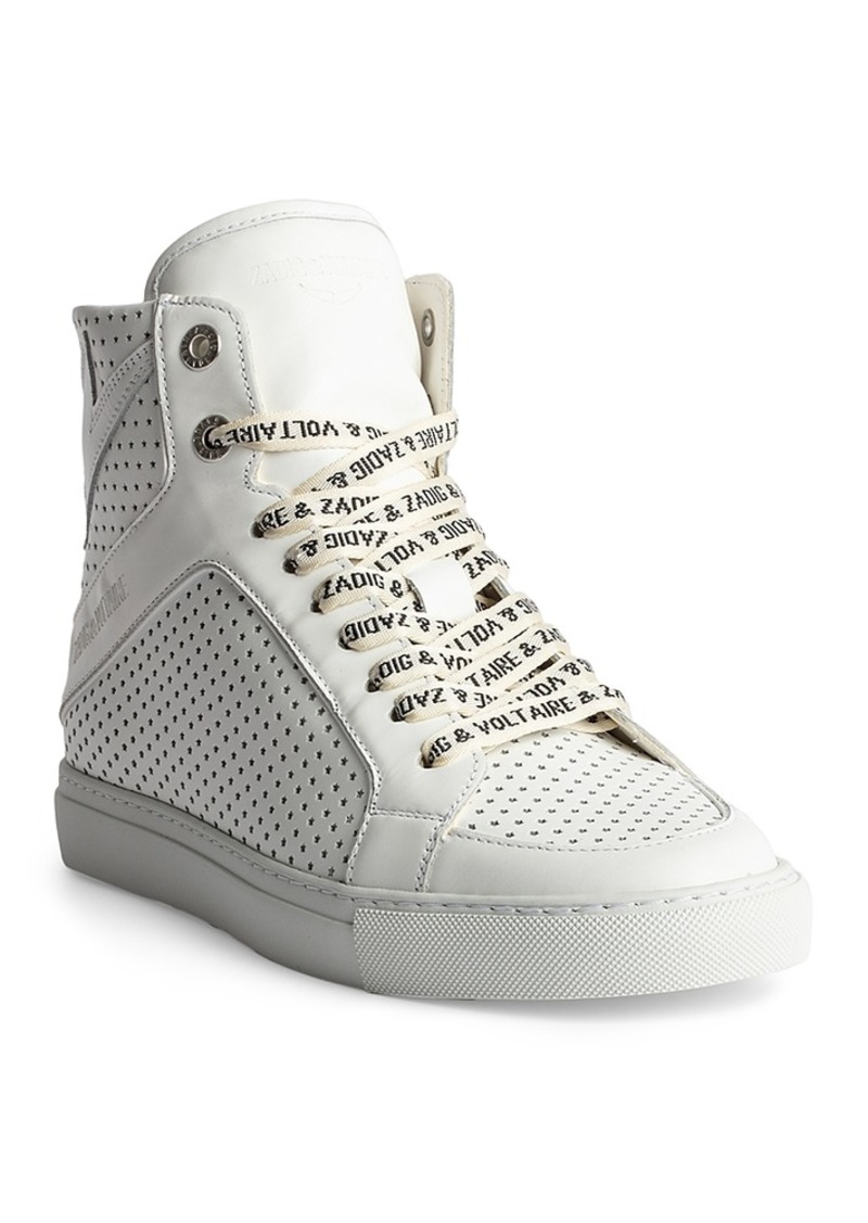 Zadig & Voltaire Women's High Flash Smooth Lace Up High Top Sneakers