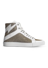 Zadig & Voltaire Women's ZV1747 Flash Glitter High Top Sneakers