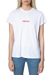 Zadig & Voltaire Zoe Photoprint Pizza Graphic Tee in Blanc at Nordstrom