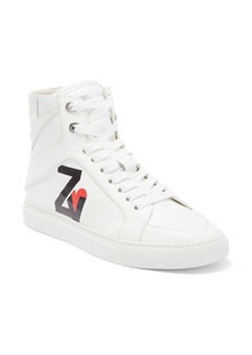Zadig & Voltaire ZV1747 High Flash Sneaker in Blanc at Nordstrom Rack