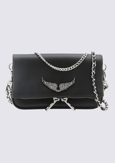 Zadig & Voltaire ZADIG&VOLTAIRE BLACK LEATHER ROCK NANO SWING YOUR WINGS BAG