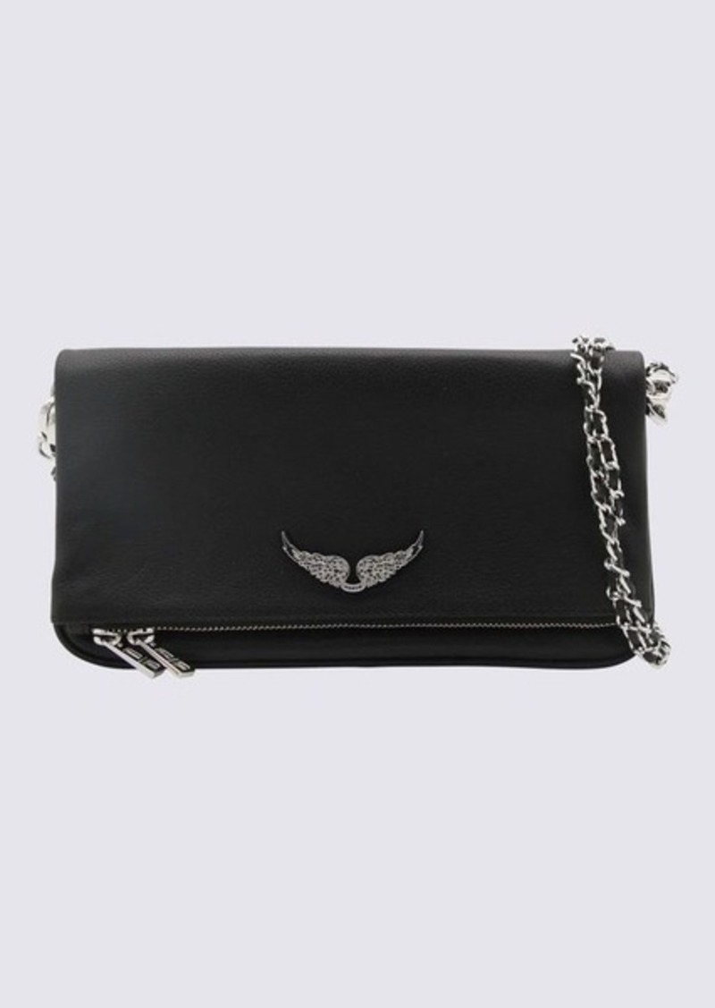 Zadig & Voltaire ZADIG&VOLTAIRE BLACK LEATHER ROCK SWING TOUR WINGS BAG