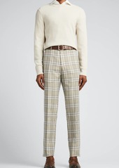 Zanella Men's Parker Plaid Linen-Cotton Trousers