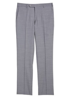Zanella Parker Contemporary Fit Check Stretch Wool Pants