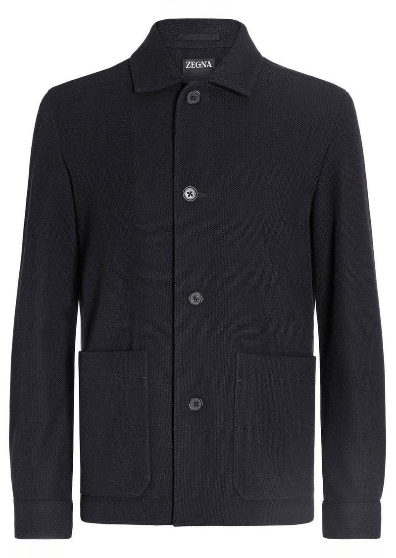 Zegna wool-cotton chore jacket