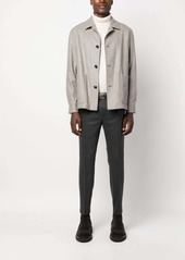 Zegna button-fastening wool shirt jacket