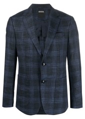 Zegna check single-breasted blazer