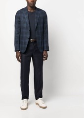 Zegna check single-breasted blazer