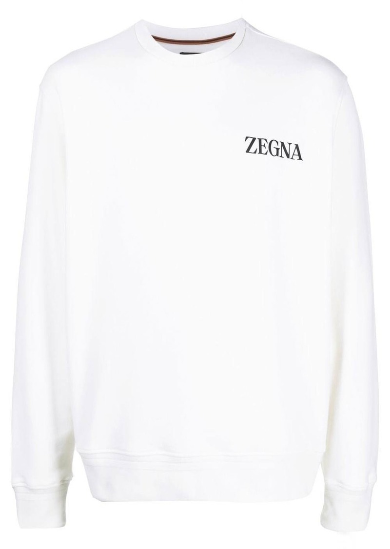 Zegna chest logo-print detail sweatshirt
