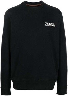Zegna chest logo-print detail sweatshirt