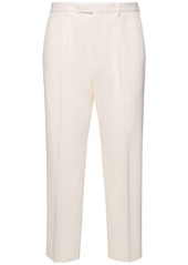 Zegna Cotton & Wool Pleated Pants