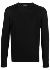 Zegna crew-neck cashmere-silk jumper