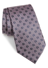 Ermenegildo Zegna Geometric Silk Tie in Pink at Nordstrom