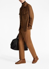 Zegna pleated cotton-wool trousers