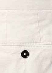 Zegna Garment Dyed Cotton Flat Front Pants