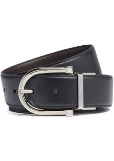 Zegna leather reversible belt