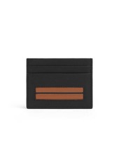 Zegna stripe-detail leather cardholder