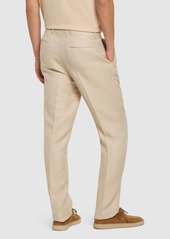 Zegna Linen & Wool Pleated Pants