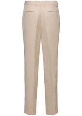 Zegna Linen & Wool Pleated Pants