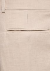 Zegna Linen & Wool Pleated Pants