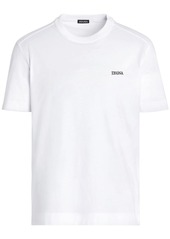 Zegna logo-embroidered cotton T-shirt